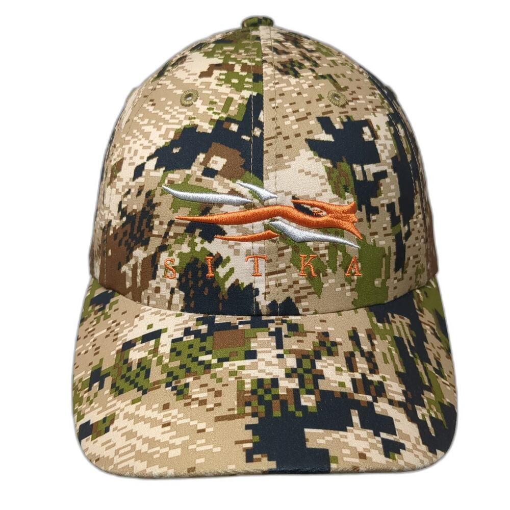 Sitka Baseball Cap Beige One Size Optifade Camo Logo Strapback Hunting hat